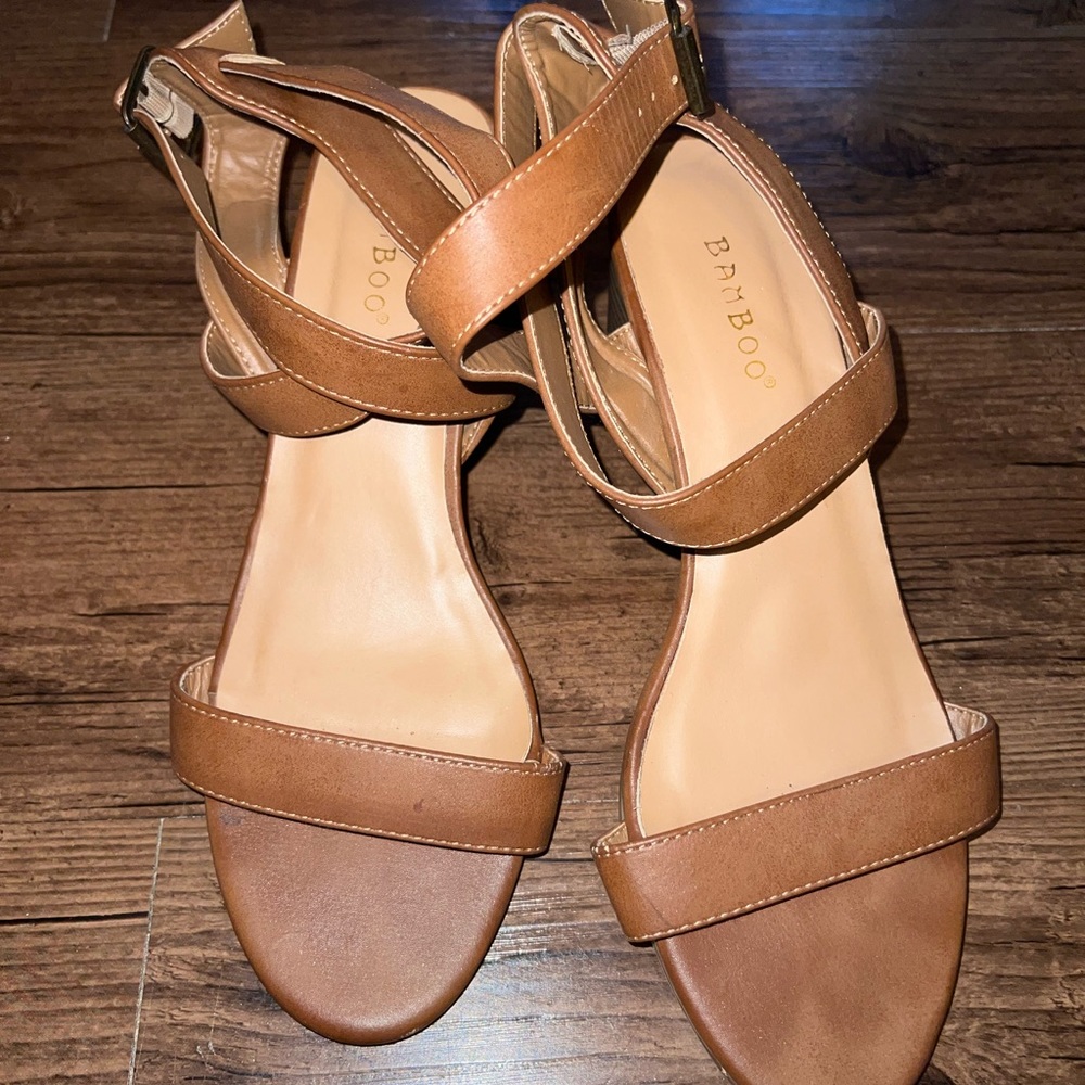 bamboo wedge sandal